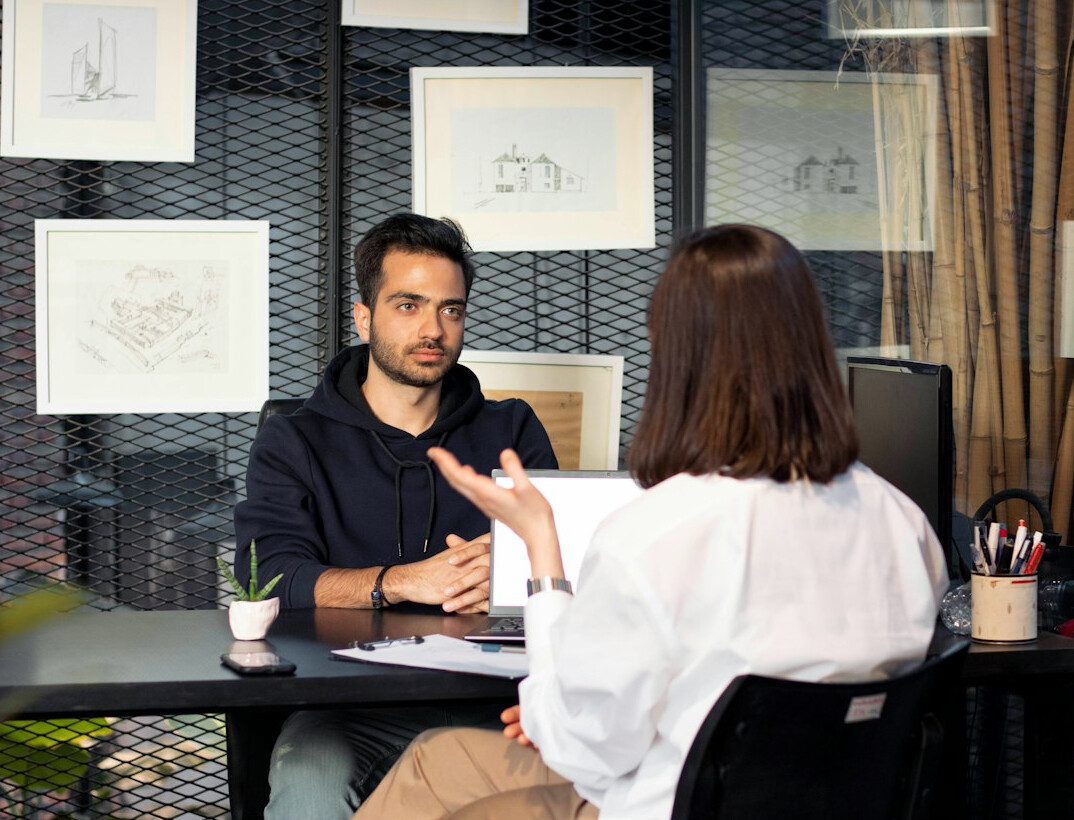 researcher conducting interview