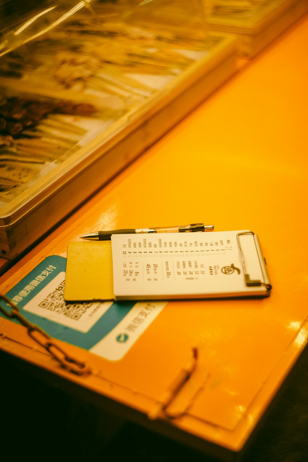 survey clipboard with pen