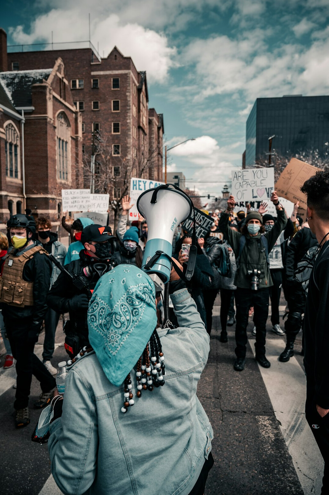 society protest crowd